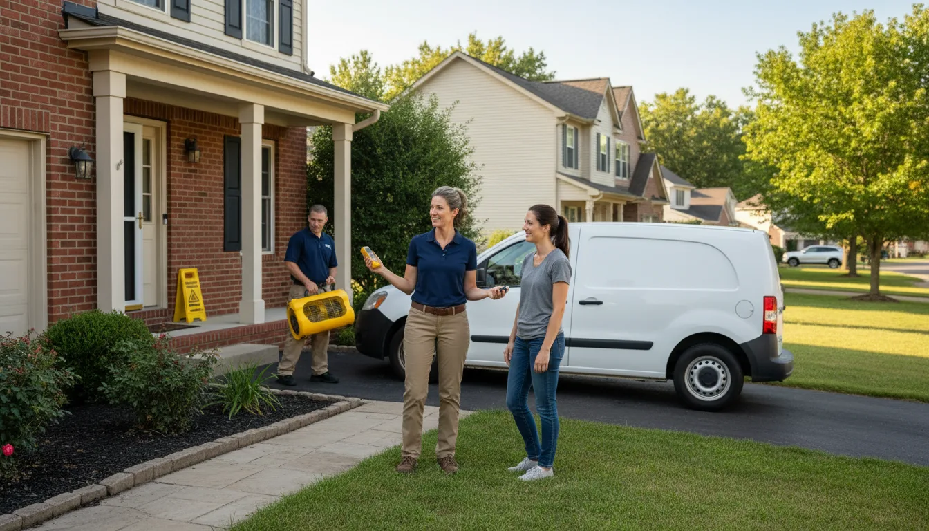 Residential water damage restoration in Shady Point, OK